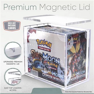 فروش عمده جعبه اکریلیک POKEMON CASE Clear Acrylic POKEMON Box with Magenet