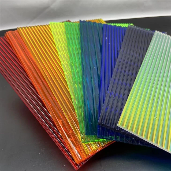 Clear And Colors Fluted Acrylic Sheet For Hotel Decoration