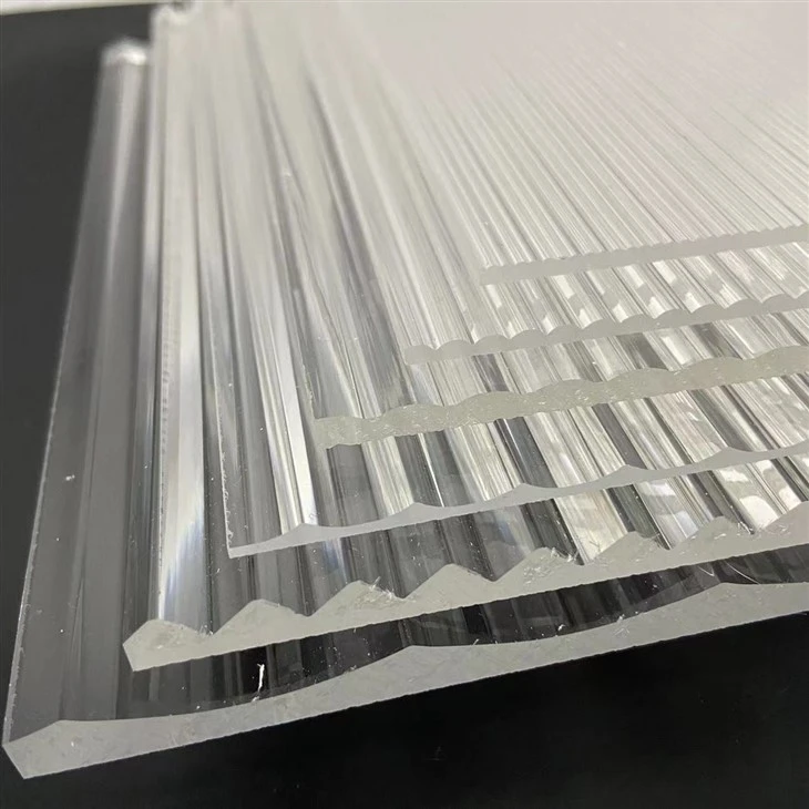 Clear And Colors Fluted Acrylic Sheet For Hotel Decoration